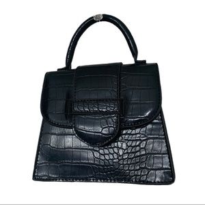 Black Snake skin Clutch